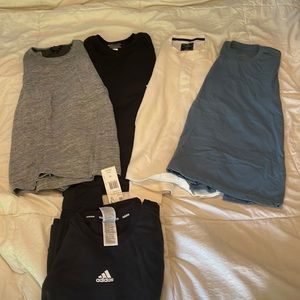 4 Long sleeve shirts. And One free Adidas Sweatshirt.